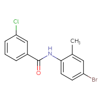 Chemical structure of N-(4-bromo-2-methylphenyl)-3-chlorobenzamide - CSSB00000578879