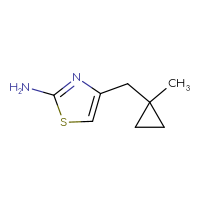 Chemical structure of 4-[(1-methylcyclopropyl)methyl]-1,3-thiazol-2-amine - CSSB00016044735