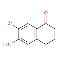 Chemical structure of 6-amino-7-bromo-1,2,3,4-tetrahydronaphthalen-1-one - CSSB00010687684