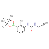 Chemical structure of 1-[2-methyl-3-(4,4,5,5-tetramethyl-1,3,2-dioxaborolan-2-yl)phenyl]-3-(prop-2-yn-1-yl)urea - CSSB03565509134