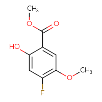 Chemical structure of methyl 4-fluoro-2-hydroxy-5-methoxybenzoate - CSSB00021568418