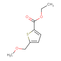 Chemical structure of ethyl 5-(methoxymethyl)thiophene-2-carboxylate - CSSB00010159959