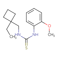 Chemical structure of 3-[(1-ethylcyclobutyl)methyl]-1-(2-methoxyphenyl)thiourea - CSSB02016710711