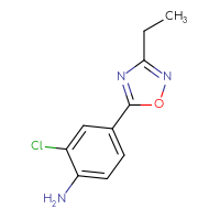 Chemical structure of 2-chloro-4-(3-ethyl-1,2,4-oxadiazol-5-yl)aniline - CSSB00000699358