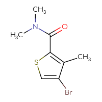 Chemical structure of 4-bromo-N,N,3-trimethylthiophene-2-carboxamide - CSSB00103285375