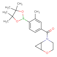 Chemical structure of 5-[3-methyl-4-(4,4,5,5-tetramethyl-1,3,2-dioxaborolan-2-yl)benzoyl]-2-oxa-5-azabicyclo[4.1.0]heptane - CSSB02533495590