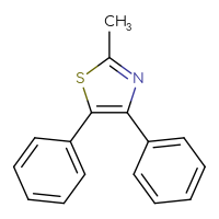 Chemical structure of 2-methyl-4,5-diphenyl-1,3-thiazole - CSSB00000486615