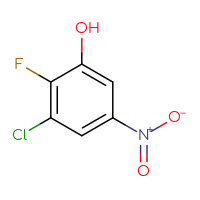 Chemical structure of 3-chloro-2-fluoro-5-nitrophenol - CSSB00015530908