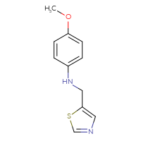 Chemical structure of 4-methoxy-N-[(1,3-thiazol-5-yl)methyl]aniline - CSSB00000710166