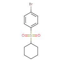 Chemical structure of 1-bromo-4-(cyclohexanesulfonyl)benzene - CSSB00009814167
