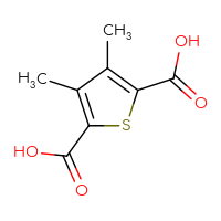 Chemical structure of dimethylthiophene-2,5-dicarboxylic acid - CSSB00010164879
