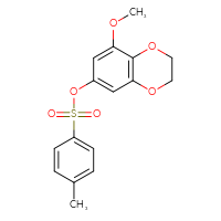 Chemical structure of 8-methoxy-2,3-dihydro-1,4-benzodioxin-6-yl 4-methylbenzene-1-sulfonate - CSSB15848440213