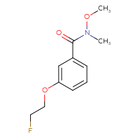 Chemical structure of 3-(2-fluoroethoxy)-N-methoxy-N-methylbenzamide - CSSB02145323874