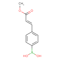Chemical structure of {4-[(1E)-3-methoxy-3-oxoprop-1-en-1-yl]phenyl}boronic acid - CSSB00015327550