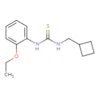 Chemical structure of 3-(cyclobutylmethyl)-1-(2-ethoxyphenyl)thiourea - CSSB02004874703