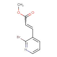 Chemical structure of methyl 3-(2-bromopyridin-3-yl)prop-2-enoate - CSSB00037579807