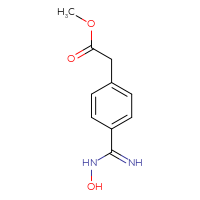 Chemical structure of methyl 2-[4-(N-hydroxycarbamimidoyl)phenyl]acetate - CSSB00010984853