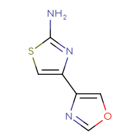 Chemical structure of 4-(1,3-oxazol-4-yl)-1,3-thiazol-2-amine - CSSB00118377396