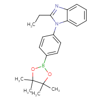 Chemical structure of 2-ethyl-1-[4-(4,4,5,5-tetramethyl-1,3,2-dioxaborolan-2-yl)phenyl]-1H-1,3-benzodiazole - CSSB06629247748