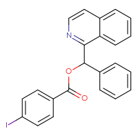 Chemical structure of (isoquinolin-1-yl)(phenyl)methyl 4-iodobenzoate - CSSB00027805946