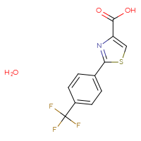 Chemical structure of 2-[4-(trifluoromethyl)phenyl]-1,3-thiazole-4-carboxylic acid hydrate - CSSB00015184306