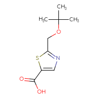 Chemical structure of 2-[(tert-butoxy)methyl]-1,3-thiazole-5-carboxylic acid - CSSB00102741933