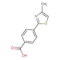 Chemical structure of 4-(4-methyl-1,3-thiazol-2-yl)benzoic acid - CSSB00000748099