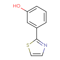 Chemical structure of 3-(1,3-thiazol-2-yl)phenol - CSSB00000723016
