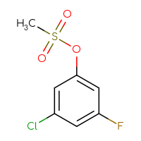 Chemical structure of 3-chloro-5-fluorophenyl methanesulfonate - CSSB00153410831