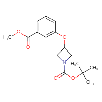 Chemical structure of tert-butyl 3-[3-(methoxycarbonyl)phenoxy]azetidine-1-carboxylate - CSSB00011161448