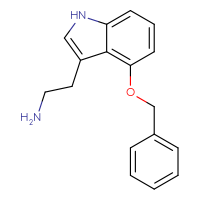 Chemical structure of 2-[4-(benzyloxy)-1H-indol-3-yl]ethan-1-amine - CSSB00010192991