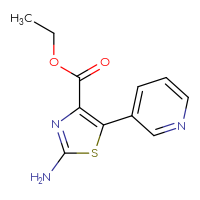 Chemical structure of ethyl 2-amino-5-(pyridin-3-yl)-1,3-thiazole-4-carboxylate - CSSB00102550066