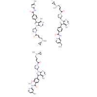 Chemical structure of 4-(4-amino-1-{1-[(2E)-4-[cyclopropyl(methyl)amino]but-2-enoyl]pyrrolidin-3-yl}-1H-pyrazolo[3,4-d]pyrimidin-3-yl)-2-methoxy-N-(4-methylpyridin-2-yl)benzamide; 4-(4-amino-1-{1-[(2E)-4-[cyclopropyl(methyl)amino]but-2-enoyl]pyrrolidin-3-yl}-1H-pyrazolo[3,4-d]pyrimidin-3-yl)-N-(4-ethylpyridin-2-yl)benzamide; 4-(4-amino-1-{1-[(2E)-4-[cyclopropyl(methyl)amino]but-2-enoyl]pyrrolidin-3-yl}-1H-pyrazolo[3,4-d]pyrimidin-3-yl)-N-(5-methyl-1,3-thiazol-2-yl)benzamide - CSSB21509664025