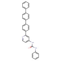 Chemical structure of 1-[2-(4-{[1,1'-biphenyl]-4-yl}phenyl)pyridin-4-yl]-3-phenylurea - CSSB21531607876