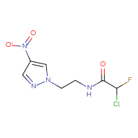 Chemical structure of 2-chloro-2-fluoro-N-[2-(4-nitro-1H-pyrazol-1-yl)ethyl]acetamide - CSSB21332120285