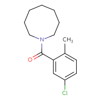 Chemical structure of 1-(5-chloro-2-methylbenzoyl)azocane - CSSB02005081381