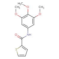 Chemical structure of N-(3,4,5-trimethoxyphenyl)thiophene-2-carboxamide - CSSB00038555145