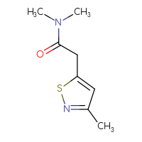Chemical structure of N,N-dimethyl-2-(3-methyl-1,2-thiazol-5-yl)acetamide - CSSB02695402224