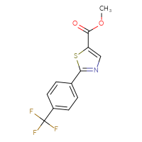 Chemical structure of methyl 2-[4-(trifluoromethyl)phenyl]-1,3-thiazole-5-carboxylate - CSSB00008317329