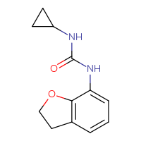 Chemical structure of 3-cyclopropyl-1-(2,3-dihydro-1-benzofuran-7-yl)urea - CSSB00103355925