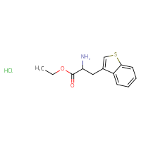 Chemical structure of ethyl 2-amino-3-(1-benzothiophen-3-yl)propanoate hydrochloride - CSSB00102885669