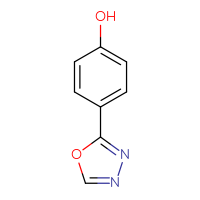 Chemical structure of 4-(1,3,4-oxadiazol-2-yl)phenol - CSSB00000010586