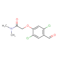 Chemical structure of 2-(2,5-dichloro-4-formylphenoxy)-N,N-dimethylacetamide - CSSB01999229141