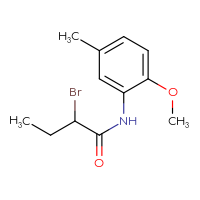 Chemical structure of 2-bromo-N-(2-methoxy-5-methylphenyl)butanamide - CSSB00011204520