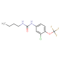 Chemical structure of 3-butyl-1-[3-chloro-4-(trifluoromethoxy)phenyl]urea - CSSB00041601163