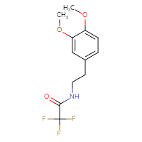 Chemical structure of N-[2-(3,4-dimethoxyphenyl)ethyl]-2,2,2-trifluoroacetamide - CSSB00000186588