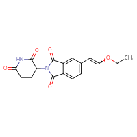 Chemical structure of 2-(2,6-dioxopiperidin-3-yl)-5-(2-ethoxyethenyl)-2,3-dihydro-1H-isoindole-1,3-dione - CSSB06589856800