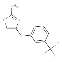 Chemical structure of 4-{[3-(trifluoromethyl)phenyl]methyl}-1,3-thiazol-2-amine - CSSB00000542835