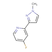 Chemical structure of 4-fluoro-2-(1-methyl-1H-pyrazol-3-yl)pyridine - CSSB00013954518