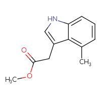 Chemical structure of methyl 2-(4-methyl-1H-indol-3-yl)acetate - CSSB00102422867